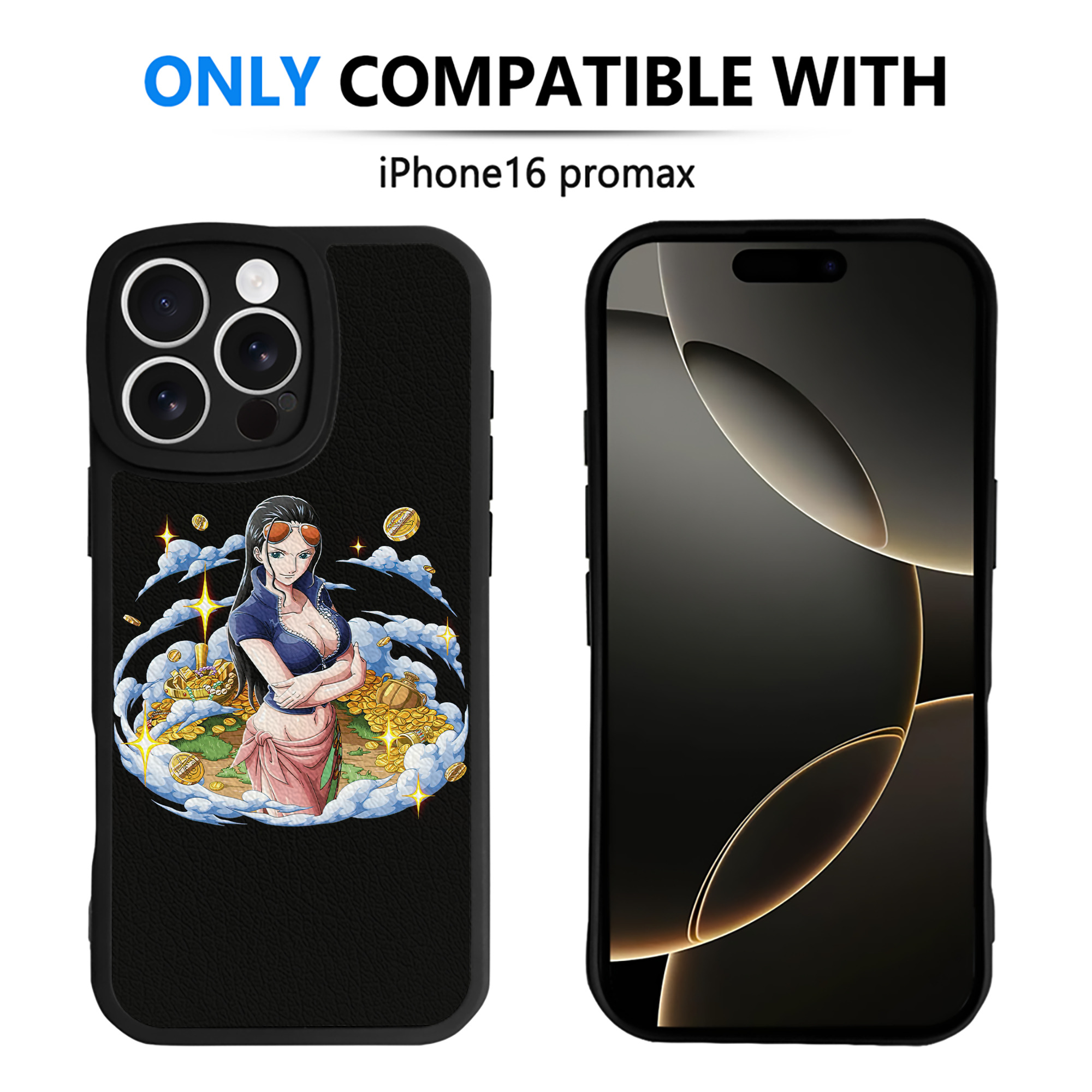（画像用） ワンピース ニコ・ロビン ONE PIECE Nico Robin 【iPhone 16シリーズ対応】シリコンスマホケース（レザー調） 材質：シリコン